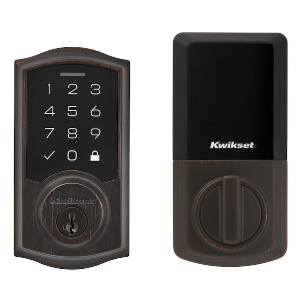Kwikset Traditional SmartCode Touchpad Electronic Deadbolt SmartKey Venetian Bronze Finish 9270TRL-11PS - main